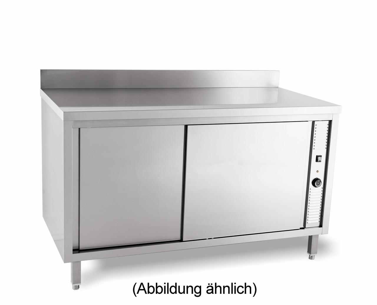 Wärmeschrank mit Schiebetüren mit 50 mm Aufkantung 1800 x 600 x 850 mm
