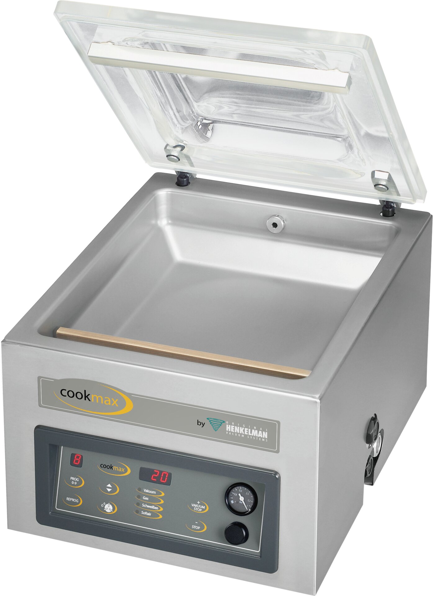 Vakuumierer 16 m³/h mit Dampfsensor / Kammer 350 x 370 x 150 mm