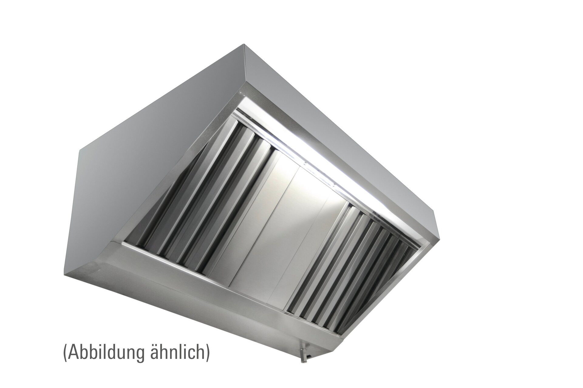 Wandhaube in Schrägform, 2800 x 700 x 450 mm, Typ A