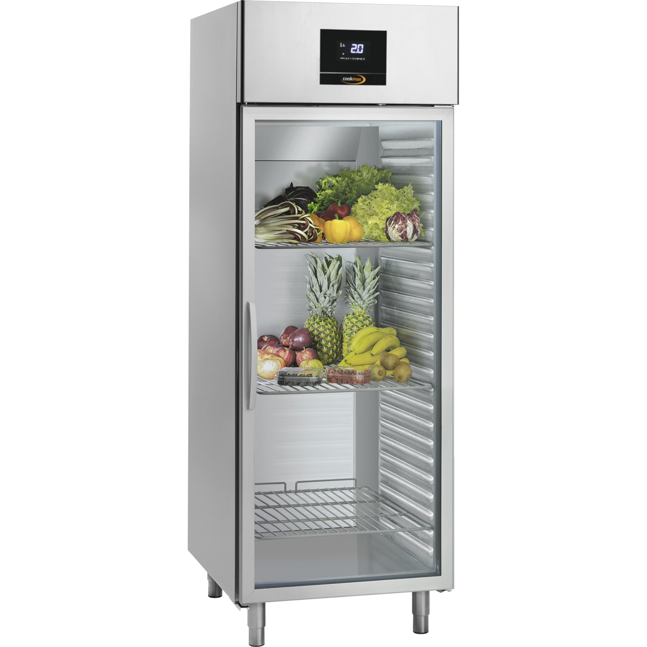 Kühlschrank mit Glastür 700 l GN 2/1, 1 Tür