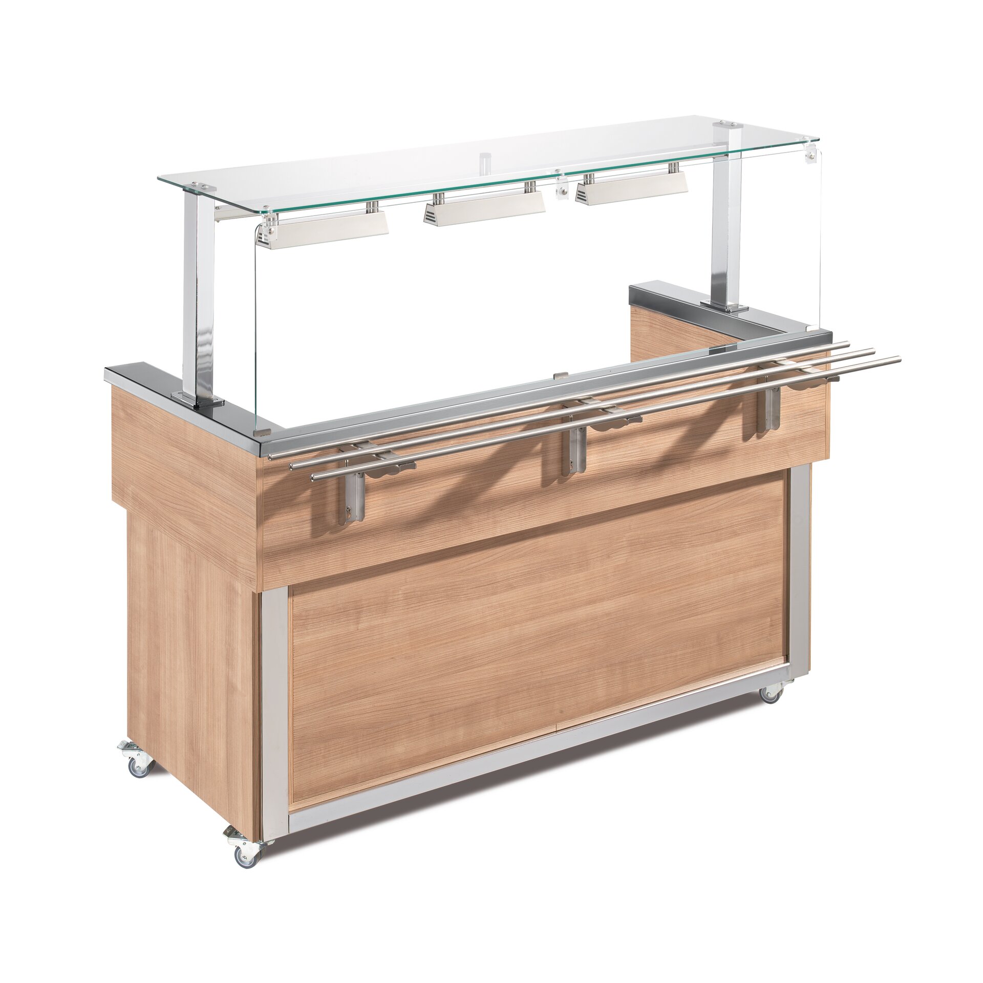 Ausgabe-Anfahrelement 1819 mm Wärmelampen Vollverkleidung Kirsche