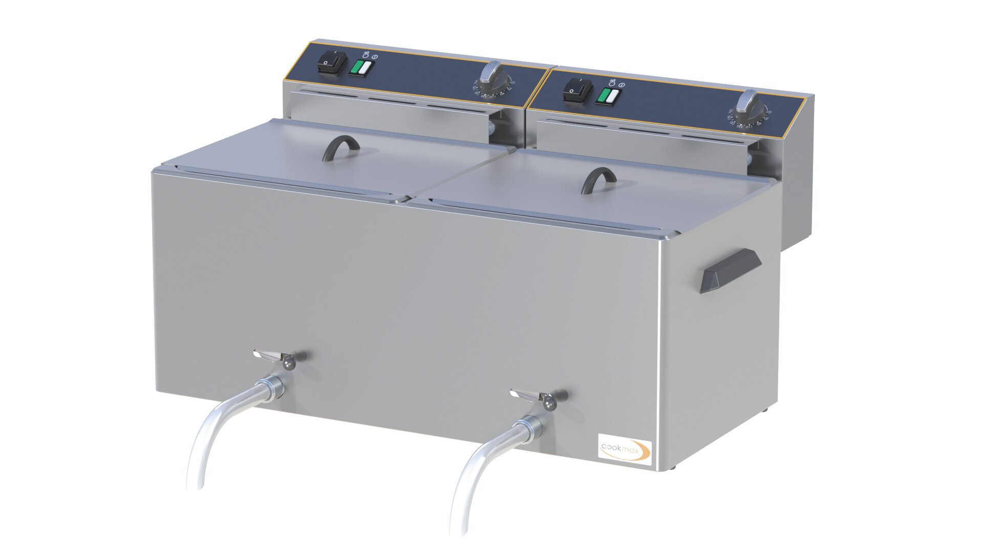 Elektro-Fritteuse, 2 x 10 l, mit Ablasshahn