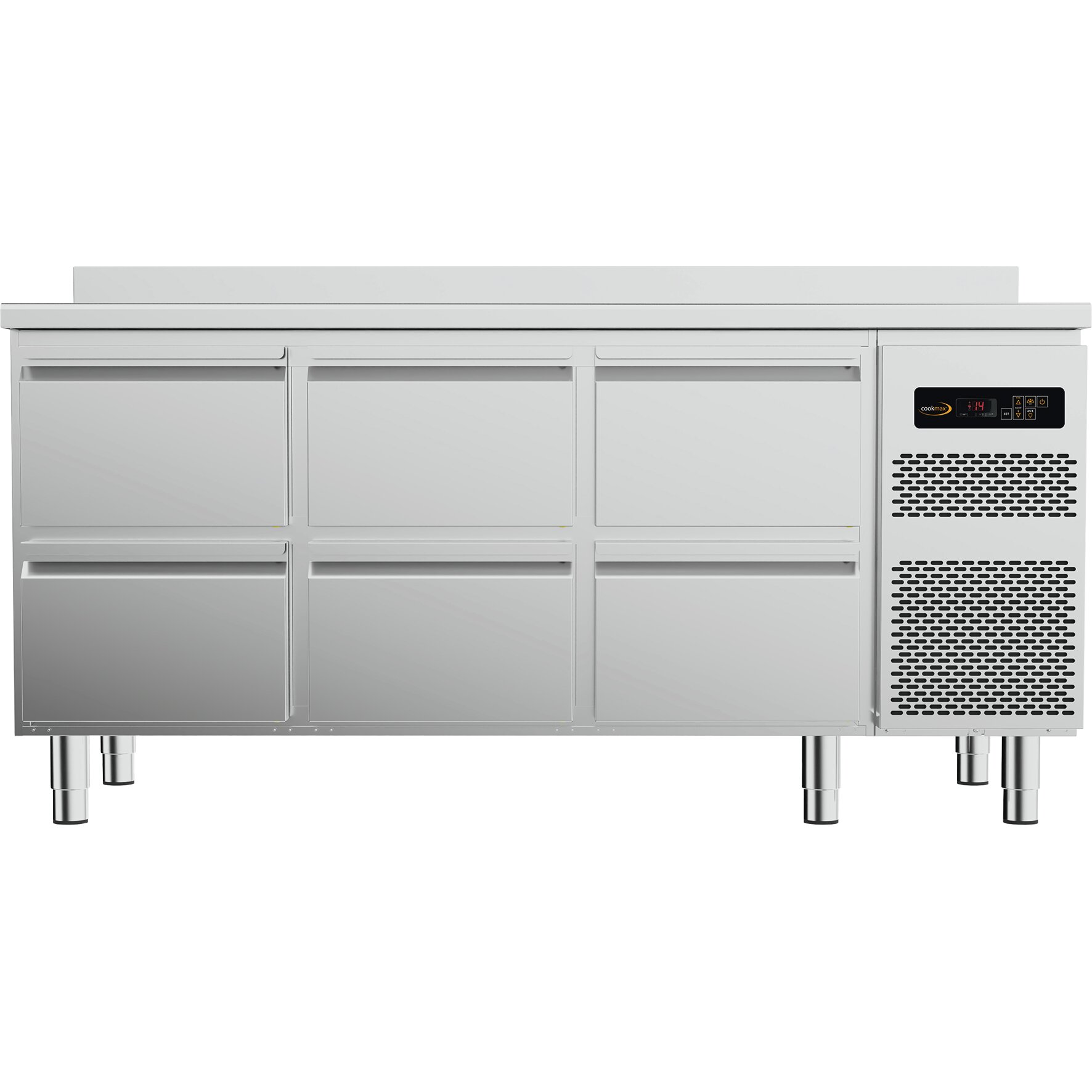Kühltisch GN 1/1, 6 Schubladen, Korpushöhe 700 mm, ohne Arbeitsplatte