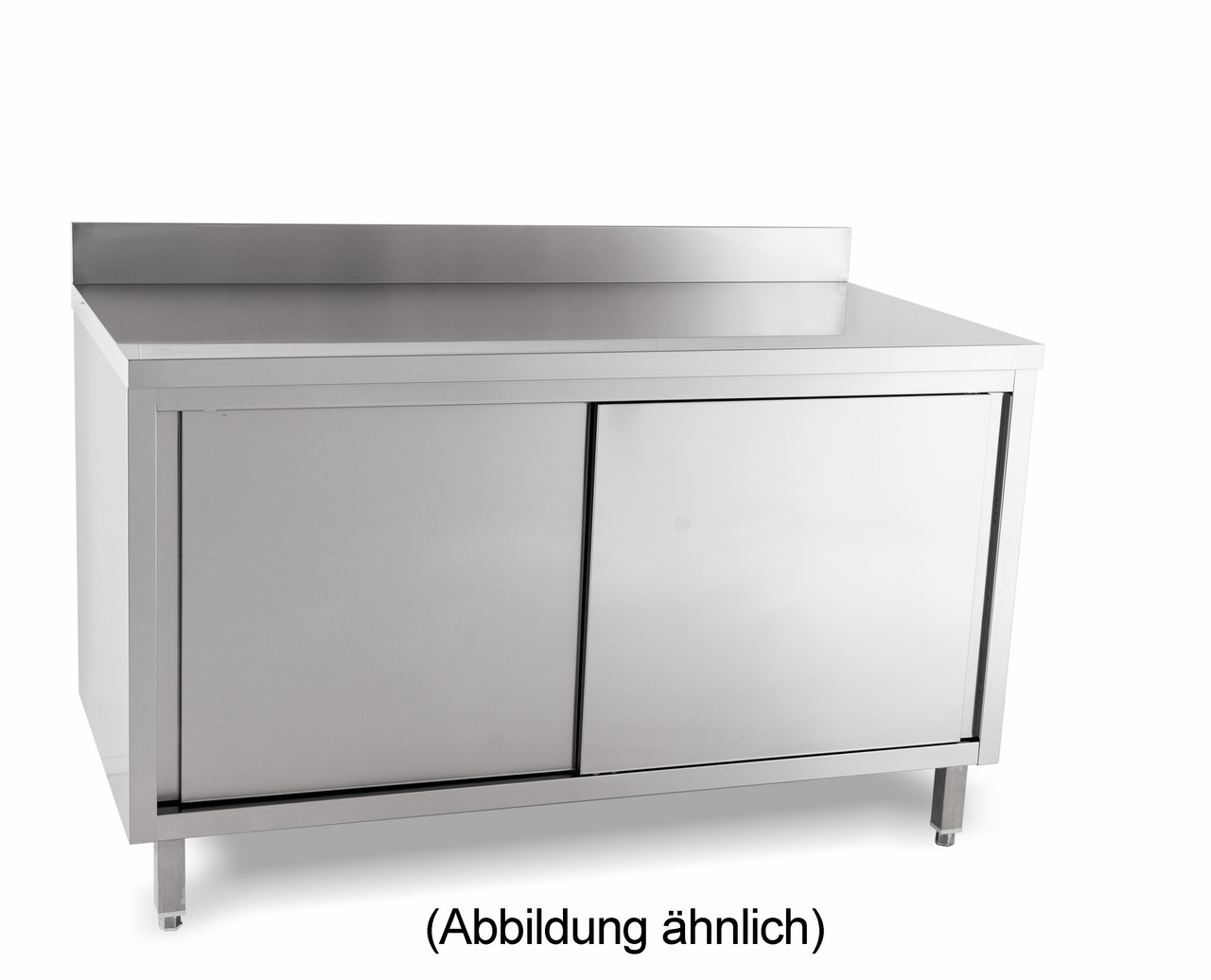 Arbeitsschrank mit Schiebetüren mit 50 mm Aufkantung 1600 x 700 x 850 mm
