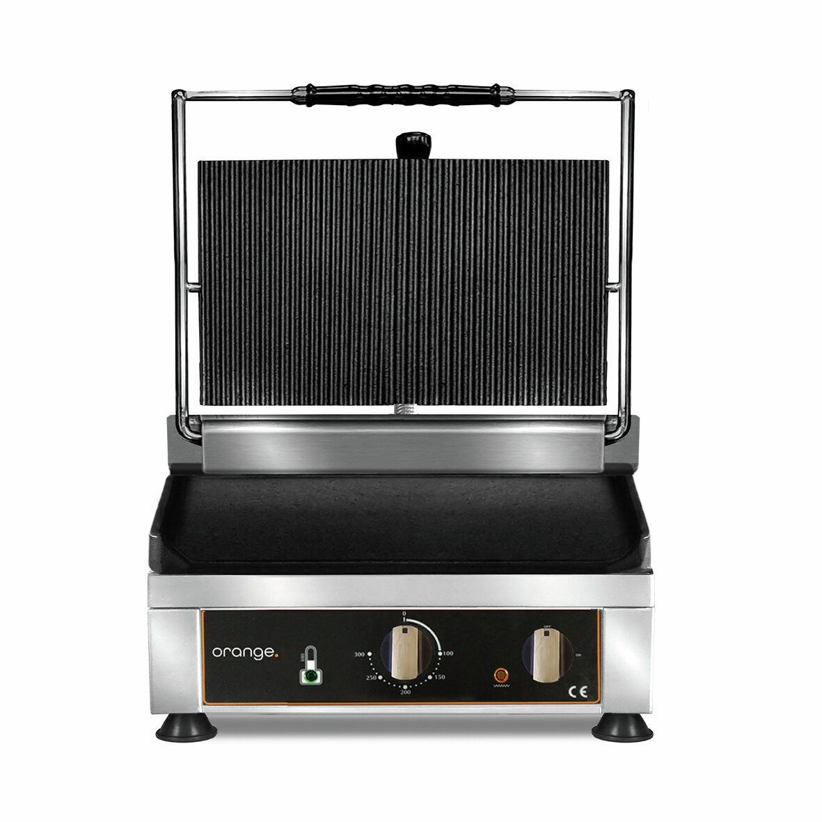 Kontaktgrill oben gerillt, unten glatt 