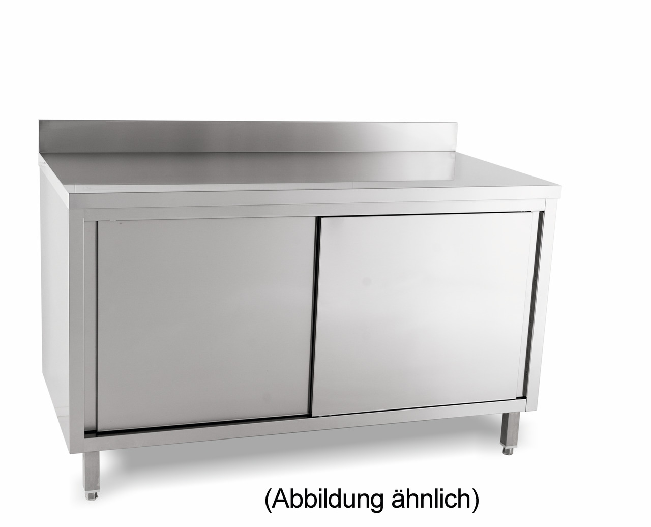 Arbeitsschrank mit Schiebetüren mit 50 mm Aufkantung 2000 x 600 x 850 mm