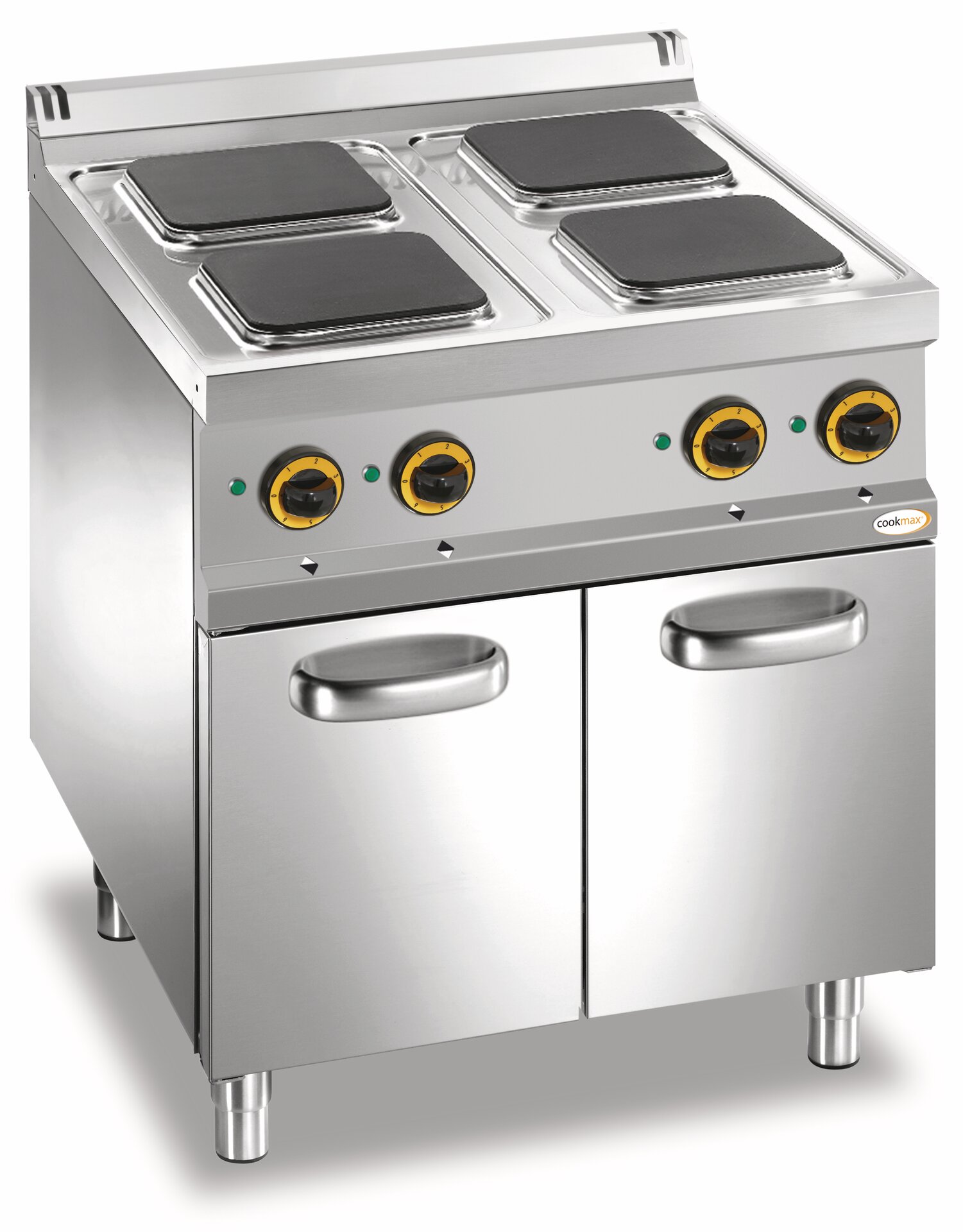 Elektro-Kochfeld 4 Platten Unterbau mit Türen 700 x 700 x 850 mm