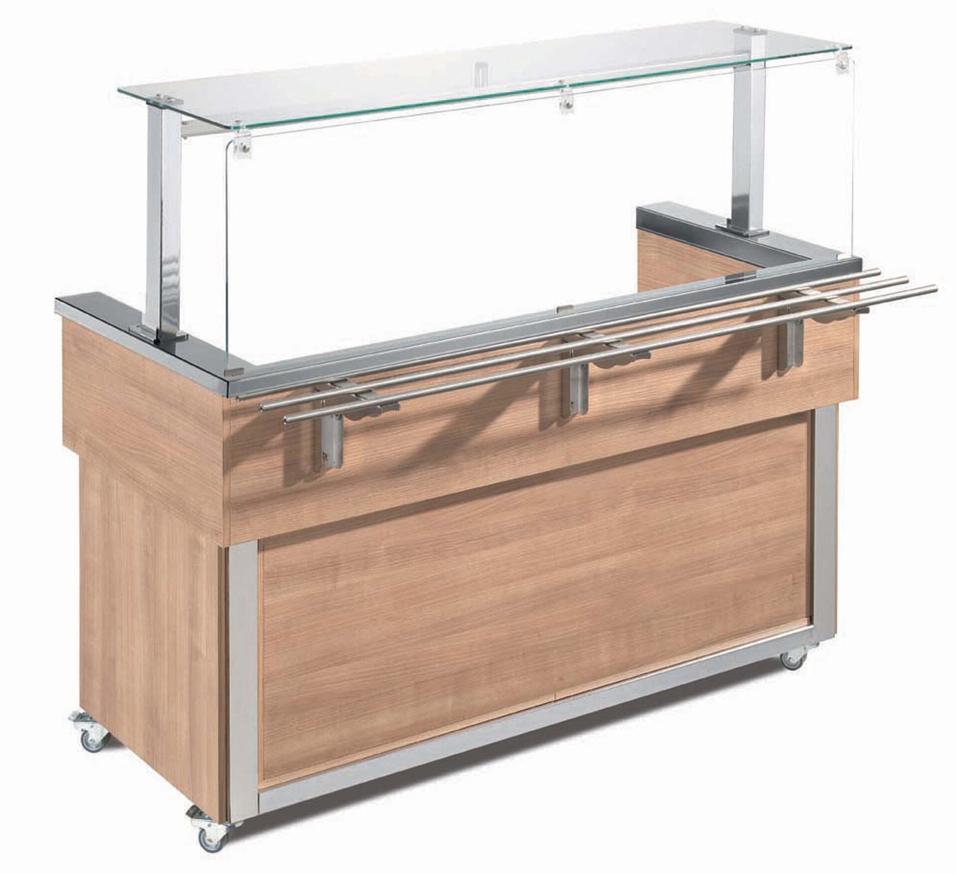 Ausgabe-Anfahrelement 1819 mm LED-Beleuchtung Vollverkleidung Kirsche