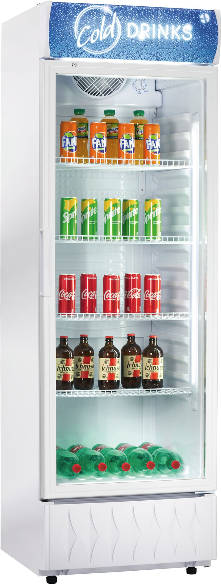 Flaschenkühlschrank Glastür 375 l