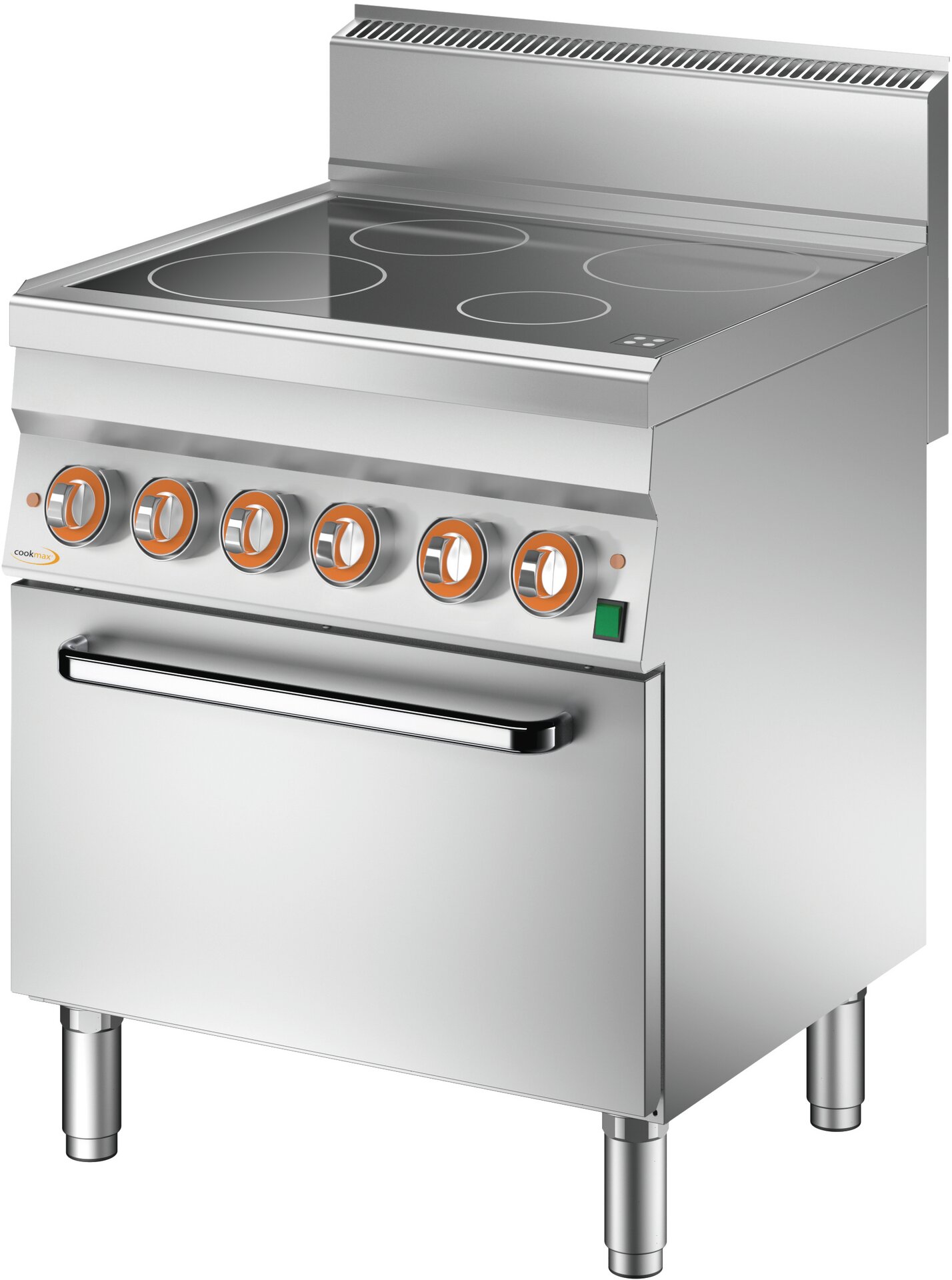 Ceranherd, Hochleistung, 4 Zonen mit Elektro-Umluftbackofen