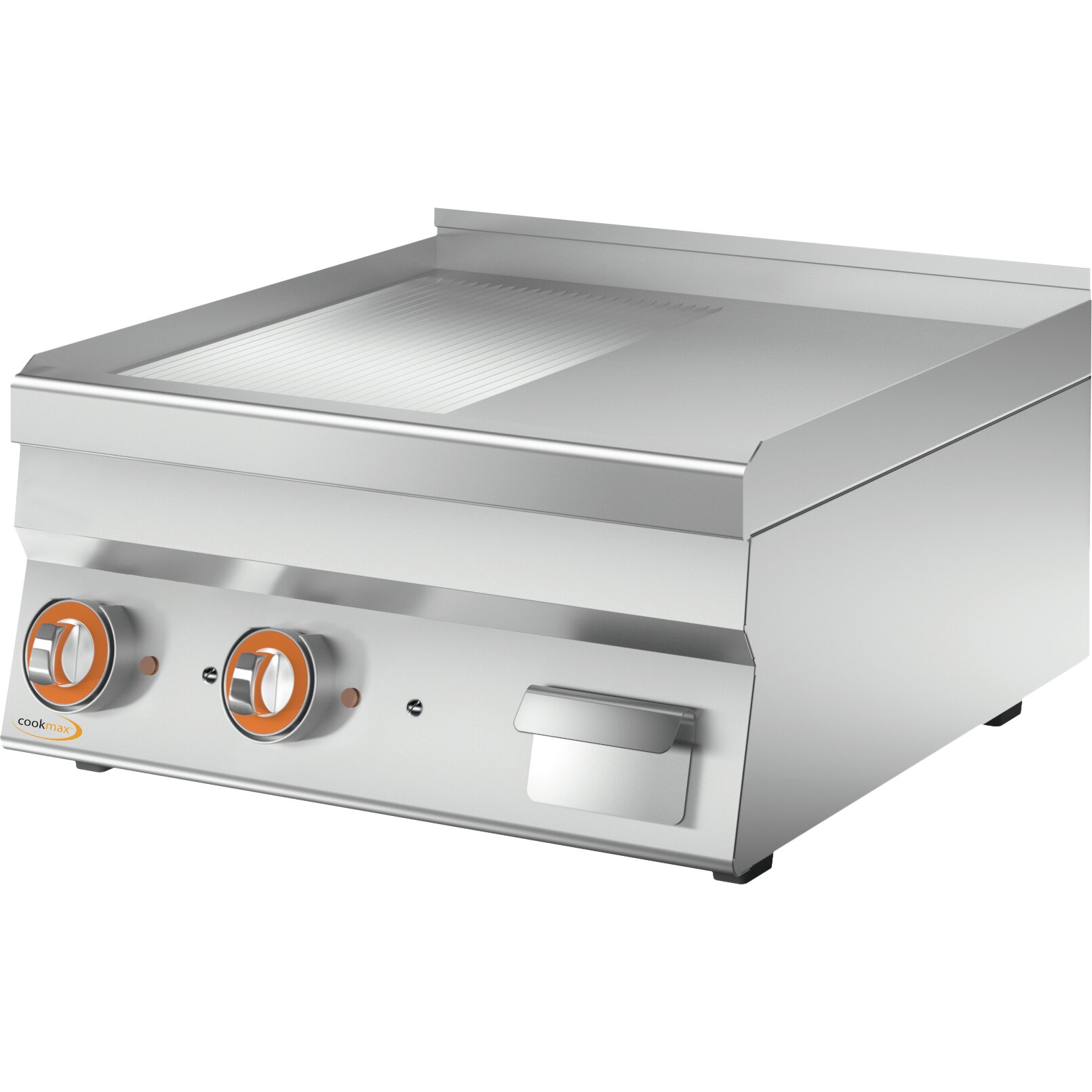 Elektro-Grillplatte, 1/2 + 1/2 gerillt