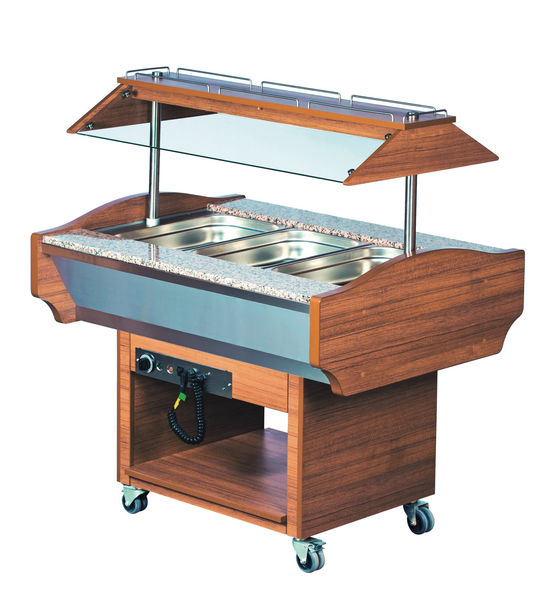 Buffet-Insel Bain-Marie-Wanne 1190 mm 3 x GN 1/1