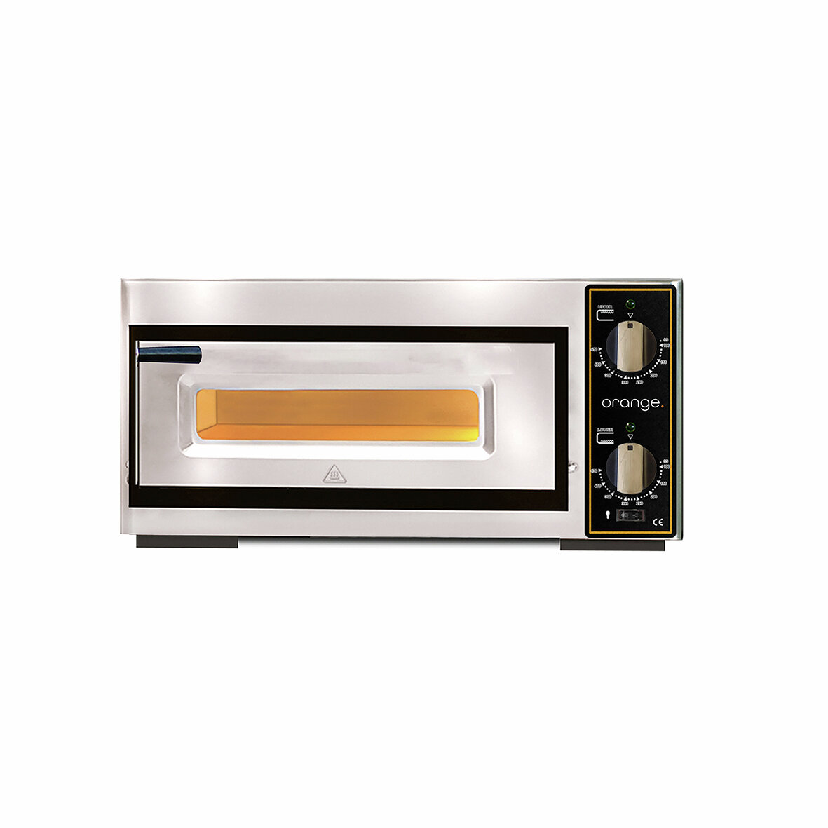 Pizzaofen, mit Thermometer, elektrisch, 1 x Ø 390 mm, 1 Backkammer