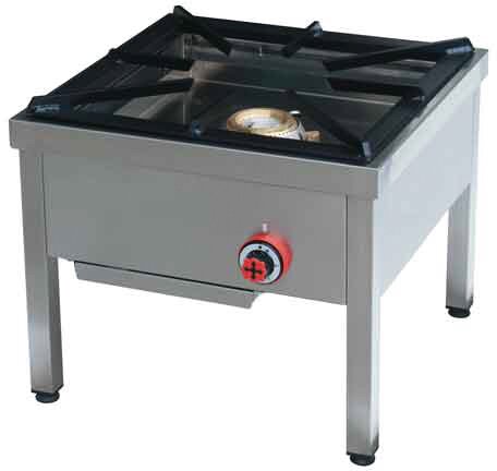 Gas-Hockerkocher 18 kW 1 Brenner 600 x 600 x 500 mm