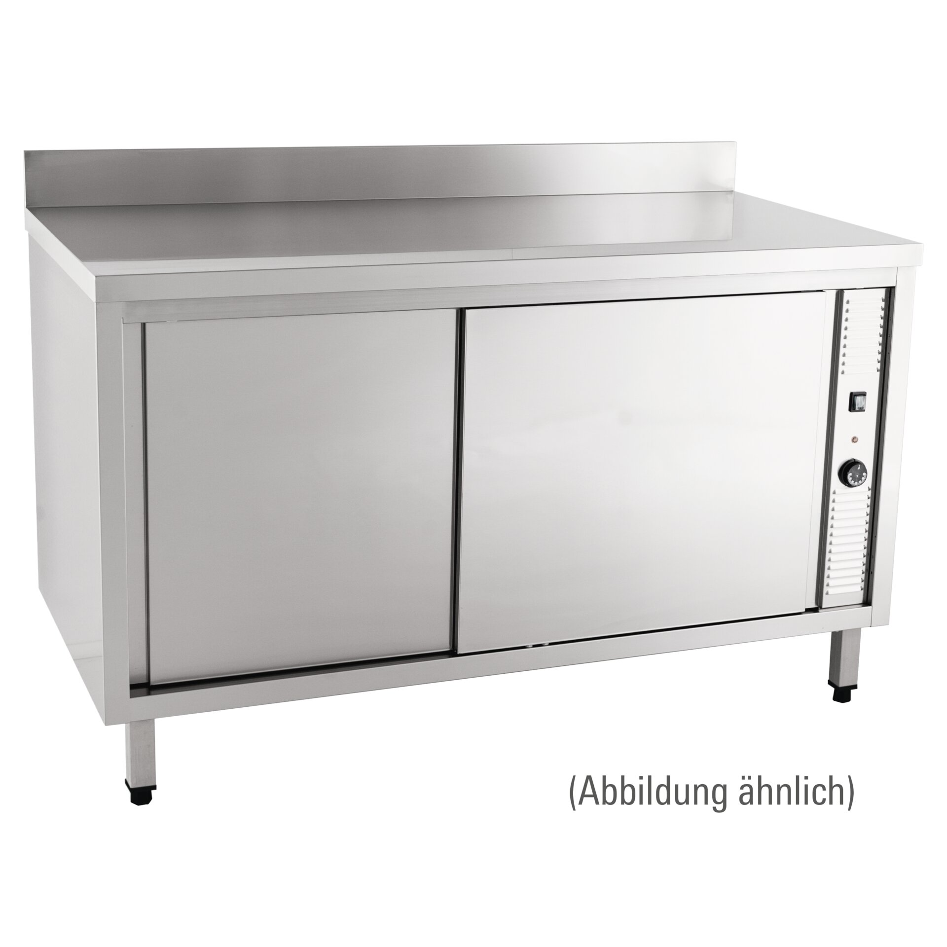 Wärmeschrank mit Schiebetüren mit 100 mm Aufkantung 1800 x 700 x 850 mm