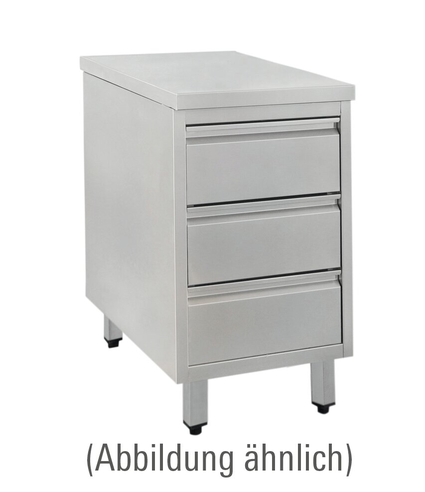Schubladenschrank mit 100 mm Aufkantung 480 x 700 x 850 mm