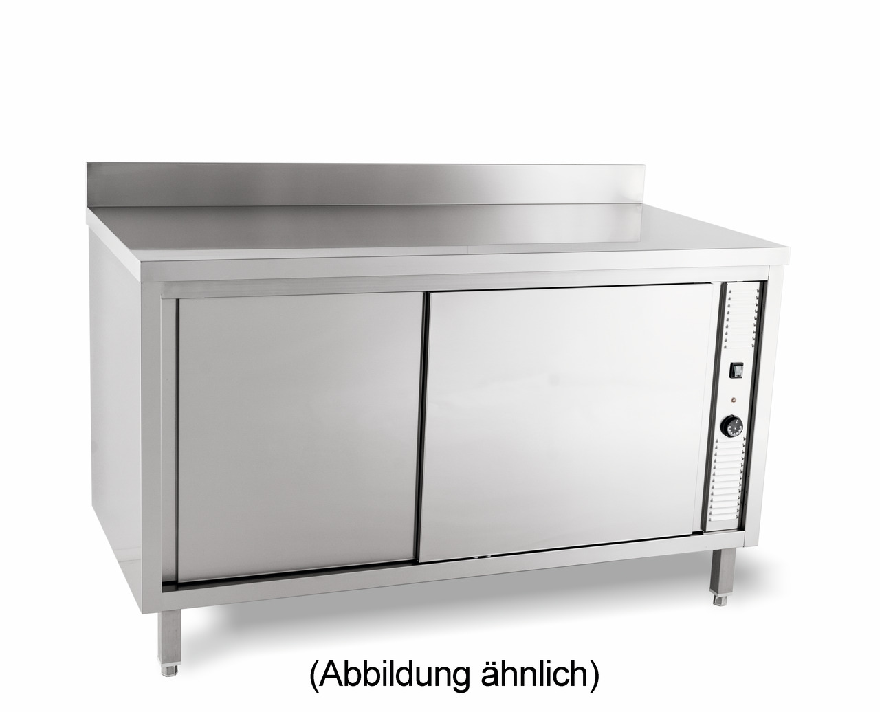 Wärmeschrank mit Schiebetüren mit 50 mm Aufkantung 1400 x 600 x 850 mm
