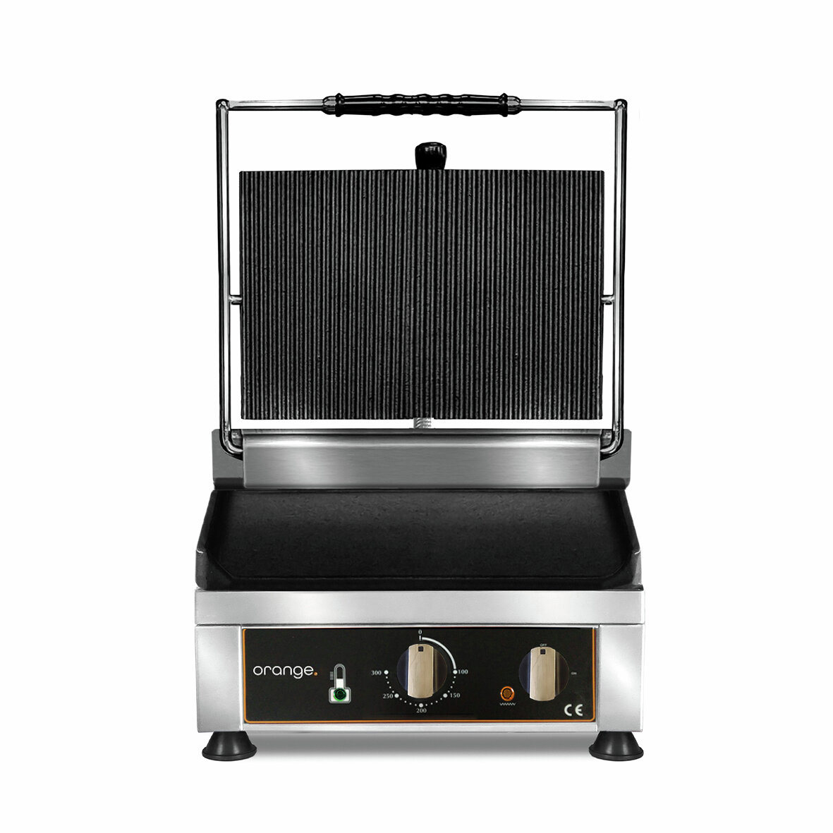 Kontaktgrill oben gerillt, unten glatt 