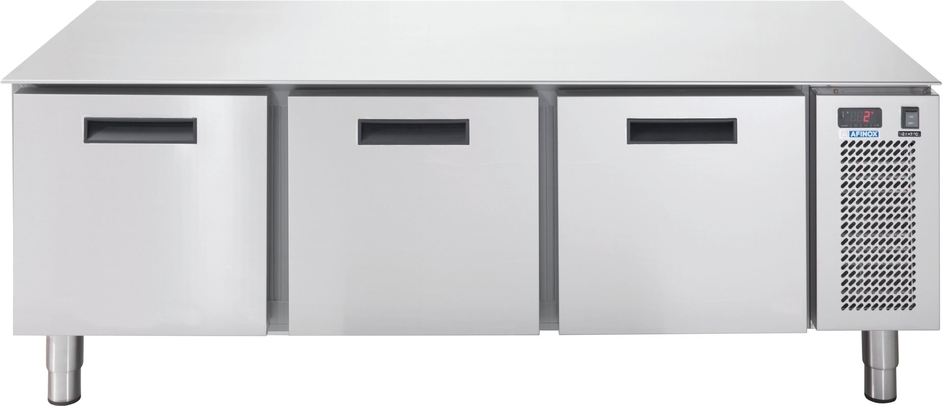 Unterbautiefkühltisch, 3 Schubladen, 129 l 