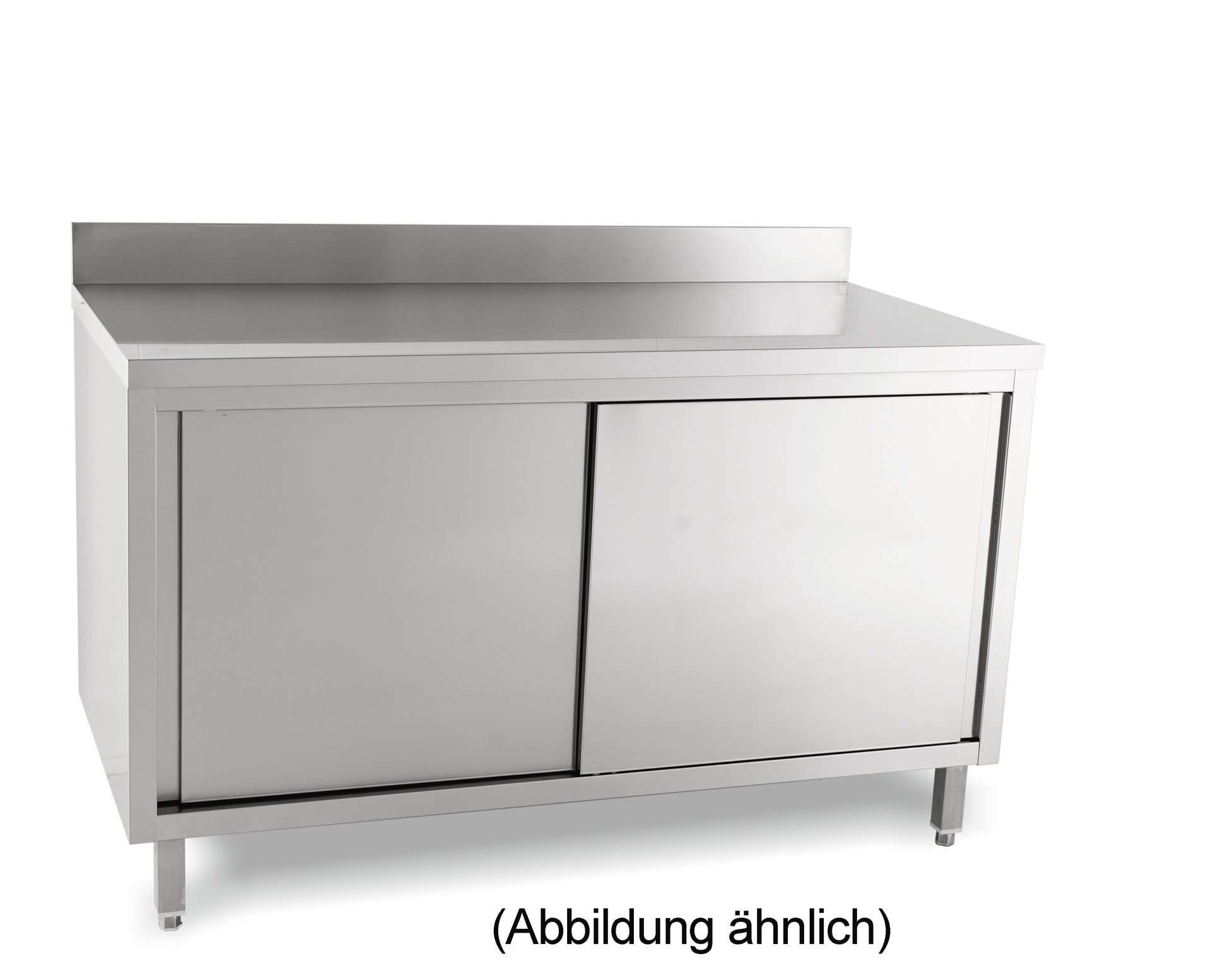 Arbeitsschrank mit Schiebetüren mit 50 mm Aufkantung 1600 x 600 x 850 mm