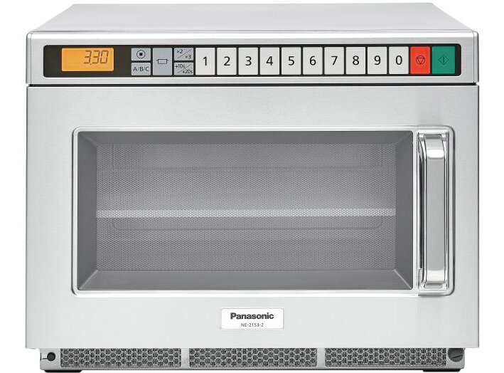 Panasonic-Mikrowelle NE-2153-2 2100 W 18 l mit Zwischenplatte mit Tastenfeld