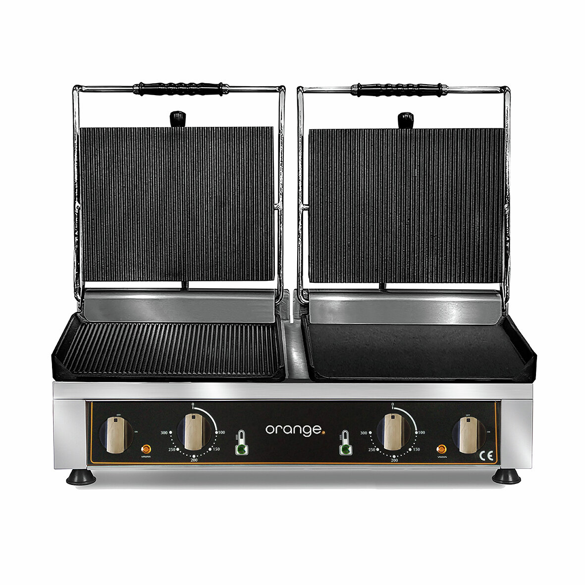 Doppel-Kontaktgrill oben gerillt, unten glatt / gerillt