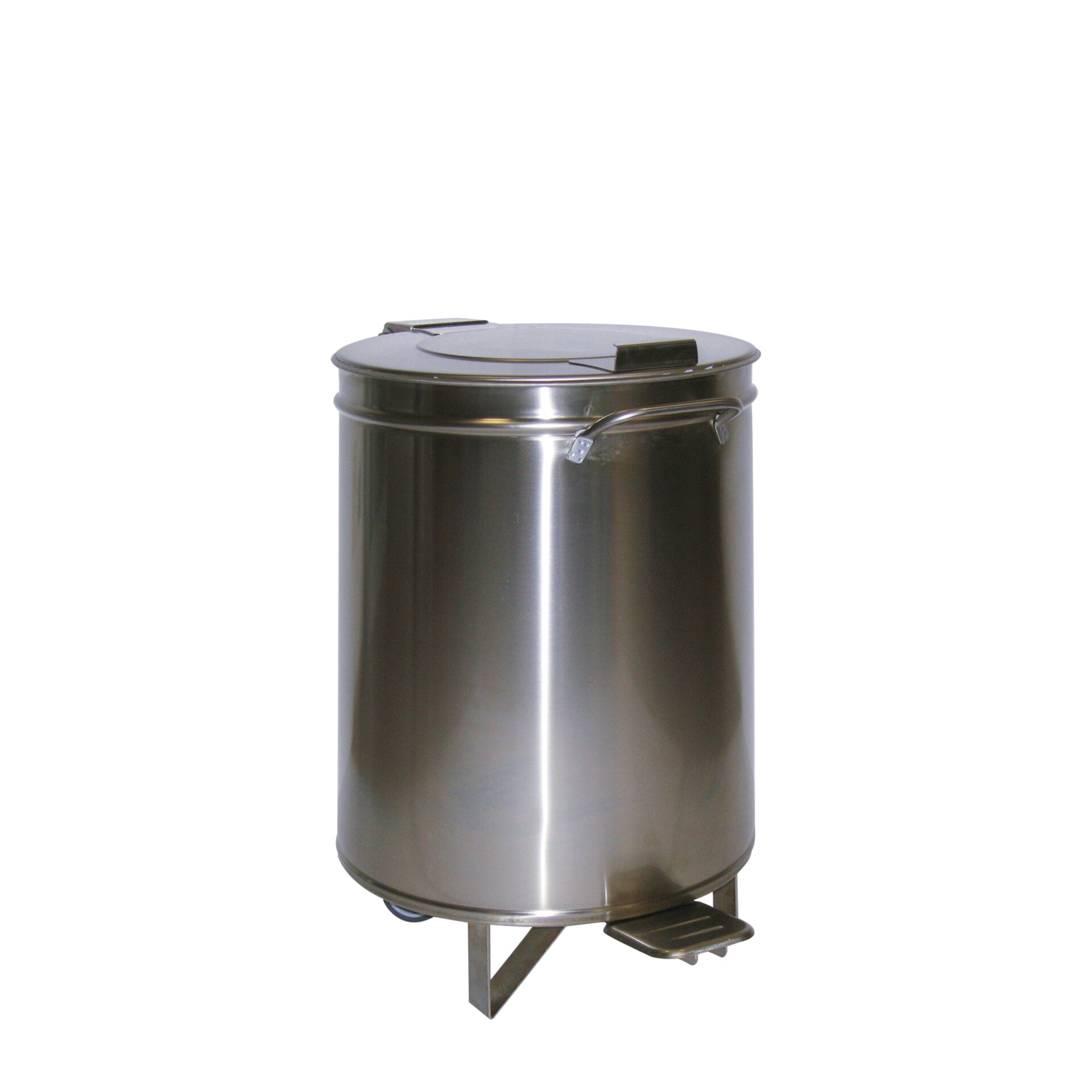 Abfalleimer 50 l ø 380 mm mit Fußpedal und Hubdeckel 380 x 380 x 605 mm