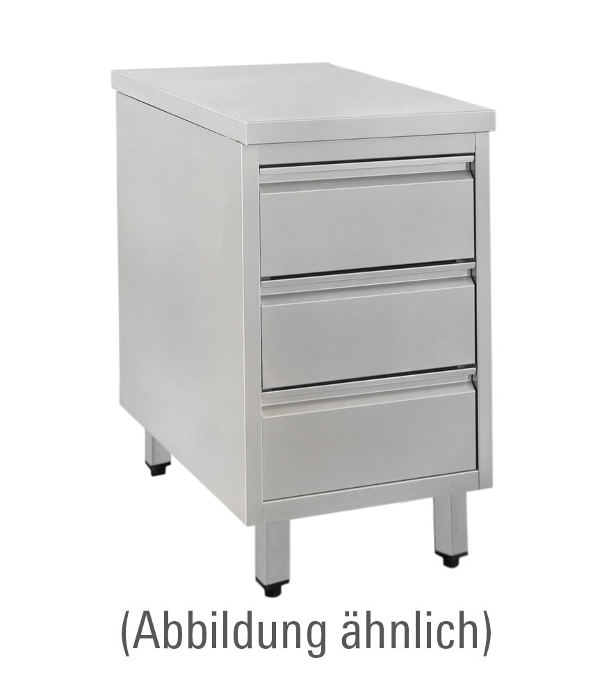 Schubladenschrank ohne Aufkantung 480 x 700 x 850 mm